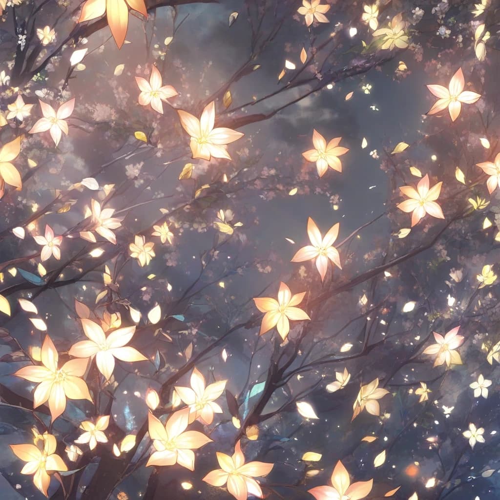 glowing flowers