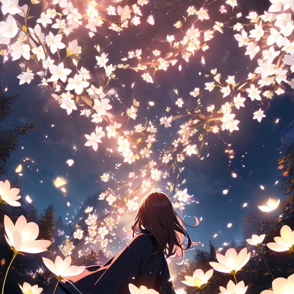 glowing flowers
