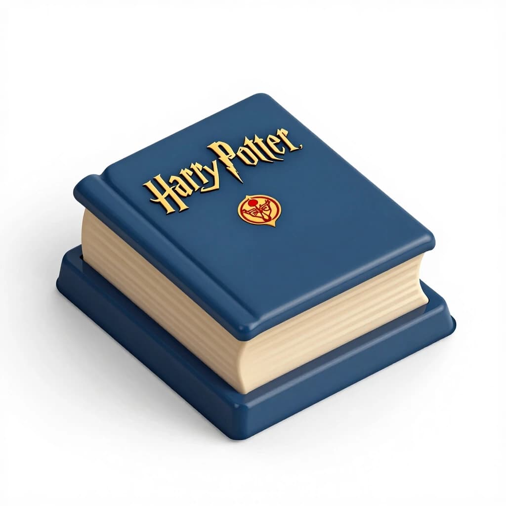 A keycap in the form of a book about Harry Potter