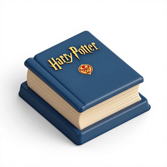 A keycap in the form of a book about Harry Potter