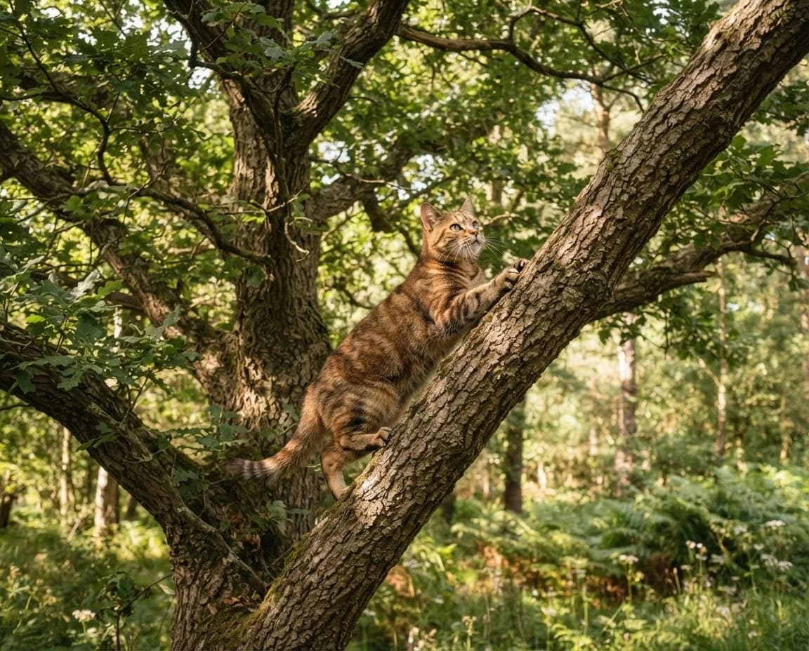 cat and tree