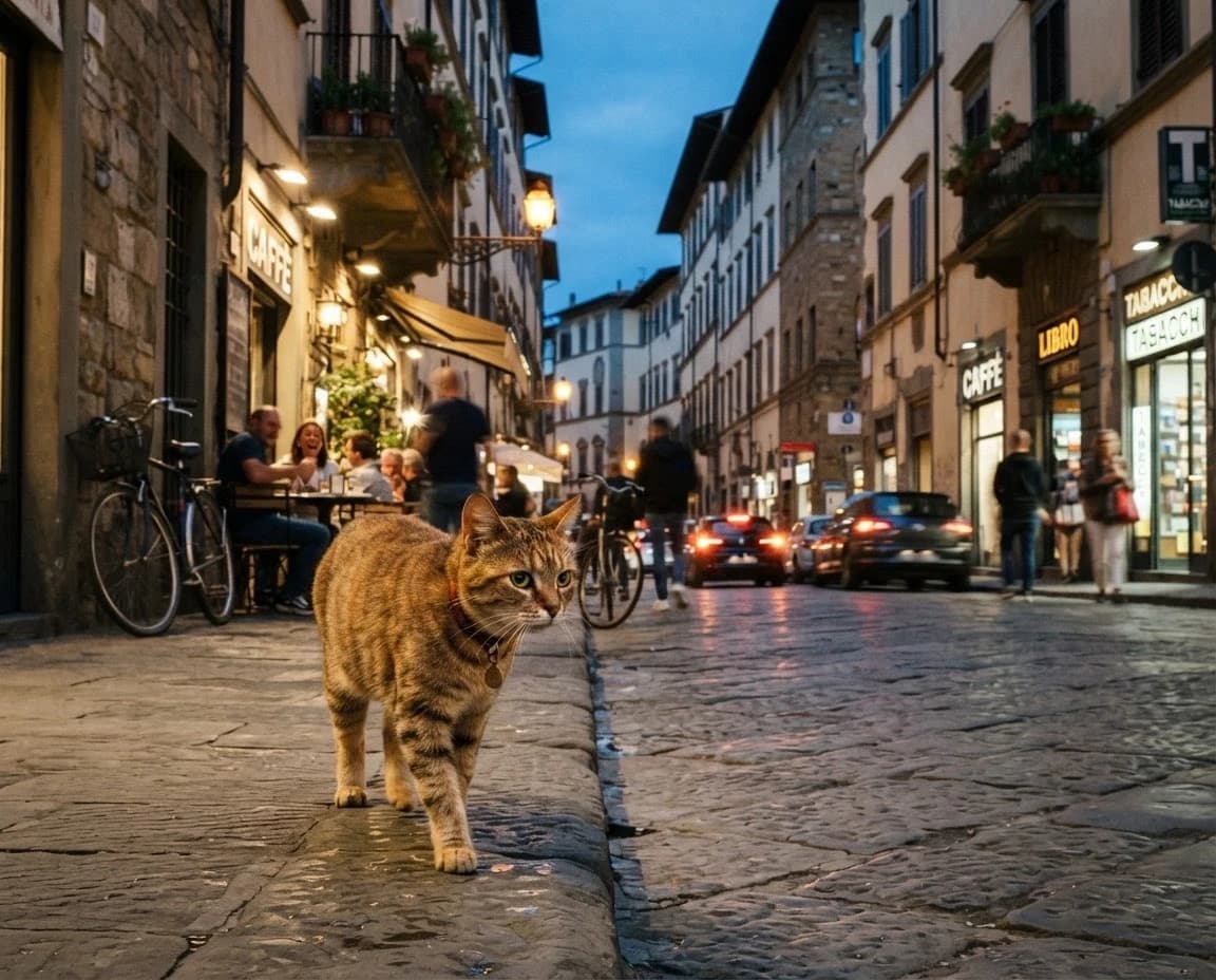 cat in the city