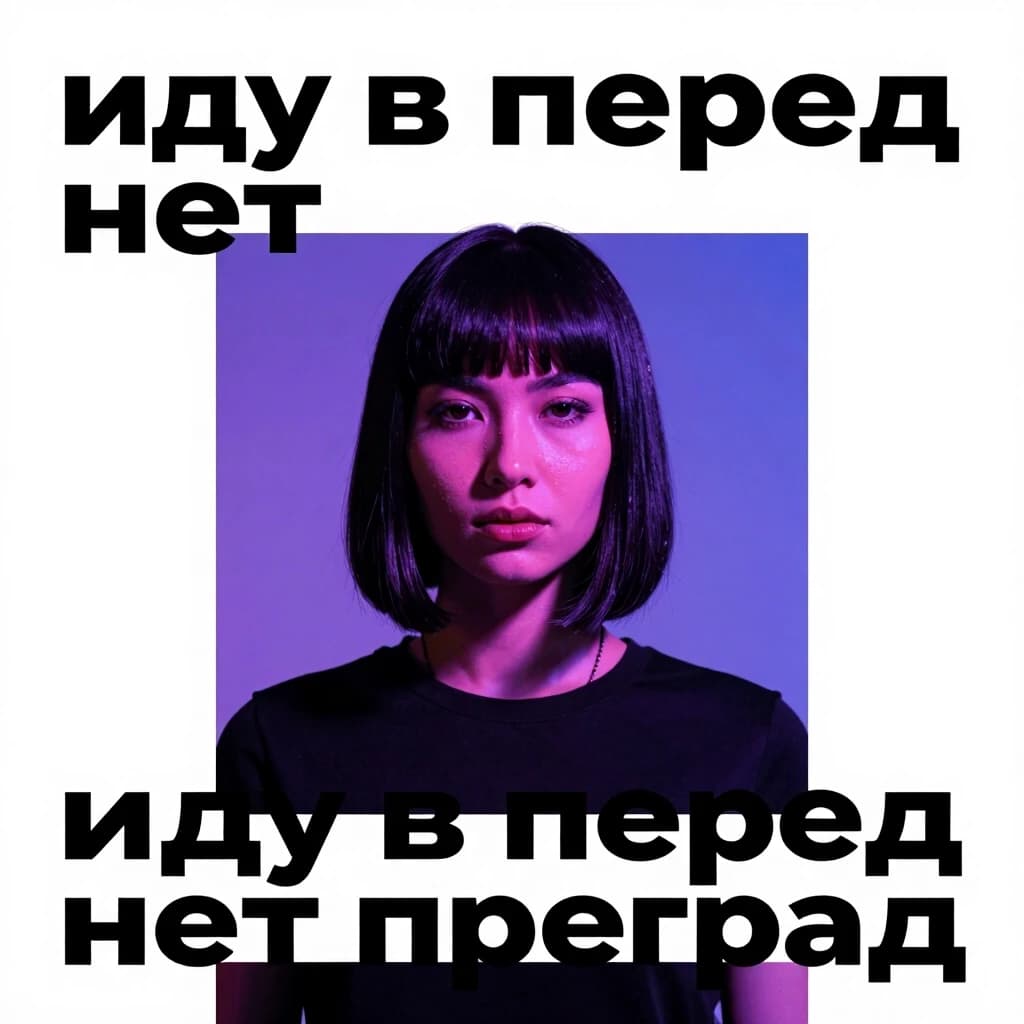 Обложка для трека в стиле техно. модный стиль "иду в перед нет преград"