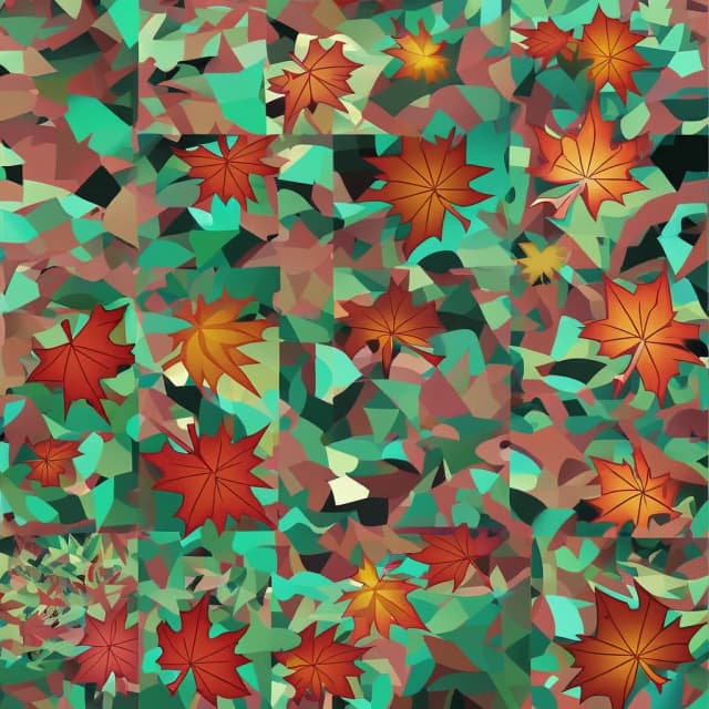 Digital image with double exposure and overlay of layers and textures. Vector graphics. The word "OCEHb" is made of gold, crimson and green skeletonized textured autumn leaves in various shades of yellow, orange, green and red. An unusual font made of autumn leaves. A very detailed and impressive font. Font and background contrast, fading, gradient. Background: a lot of dark with light ornaments. Delicate elements of the floral pattern. Gothic, decorative style, Art Nouveau. Abstract vector fractal pattern, Zentangle, Gothic, dark art. In the style of Alphonse Mucha, Gustav Klimt, Aubrey Beardsley and Roman Tirtov. High level of detail.