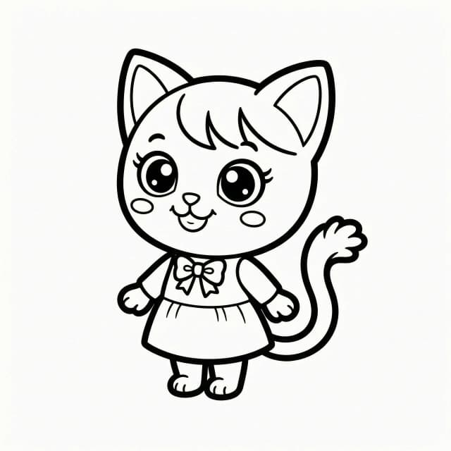 линейный рисунок, контур, раскраска, карамелька из мультфильма "три кота", простые формы, без фона