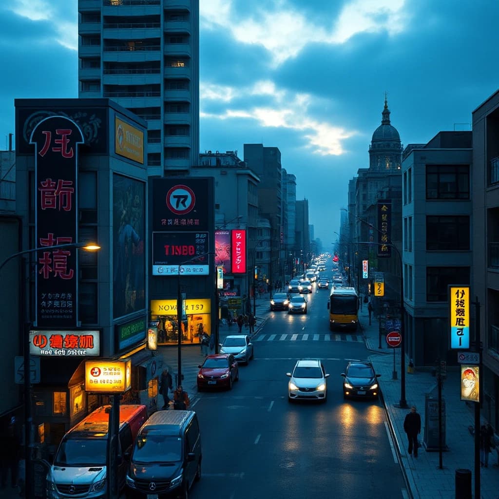 создай обложку для трека Town,в кинематографическом стиле 4к 1024/1024