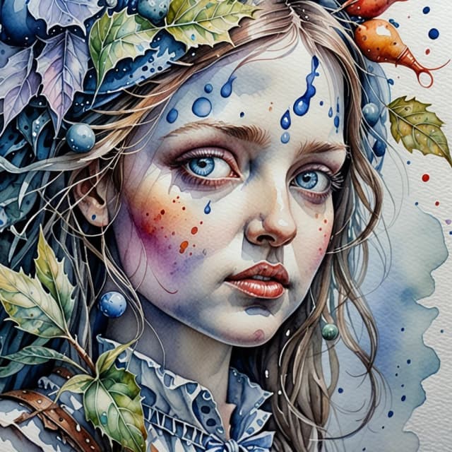 A masterpiece. Watercolor painting. (Image of a red poppy flower on a sunlit, green meadow.)) Close-up. High resolution. High quality. Increased attention to small details. Hyperrealistic surrealist style, fantasy, watercolor art. Increased attention to the smallest details, texture, texture. The author is Sergey Andriaka.