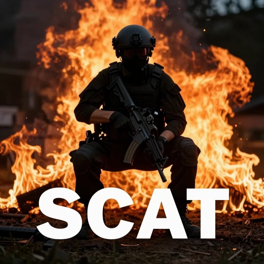 сделай картинку с надписью SWAT чтоб на заднем фоне был огонь