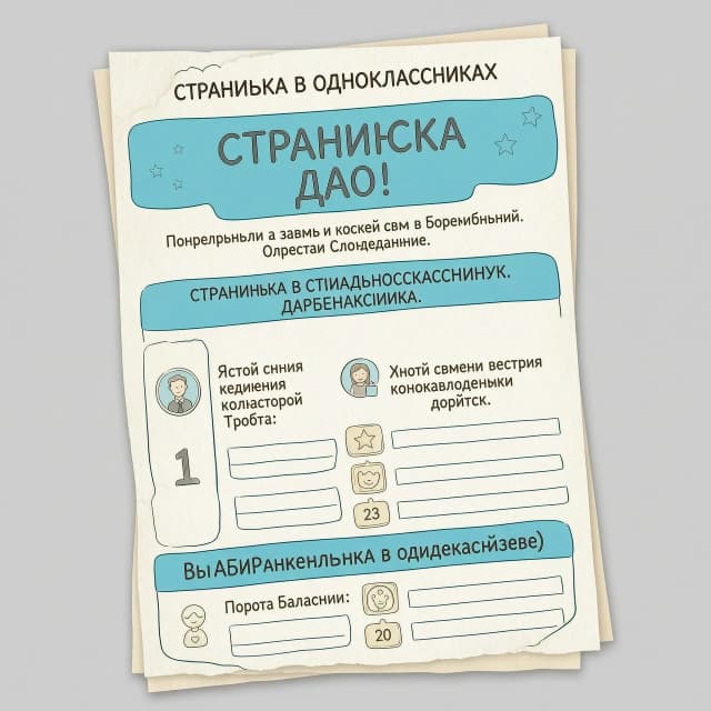 СТРАНИЧКА В ОДНОКЛАССНИКАХ
