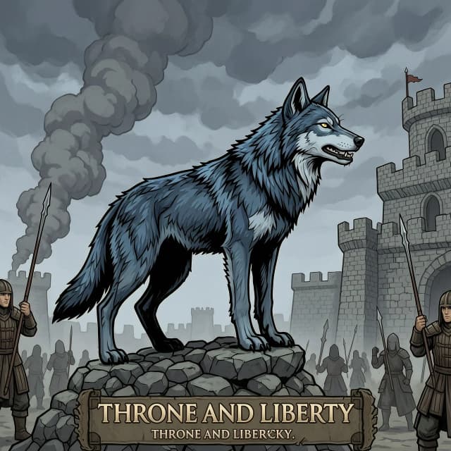 Нарисуй голубого волка на осаде в игре Throne and Liberty