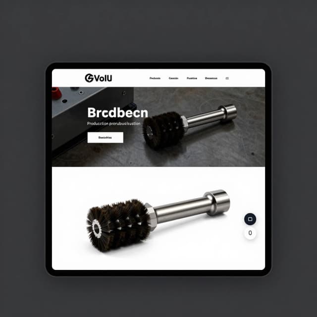 create main website page for the production of brush shafts 9:16