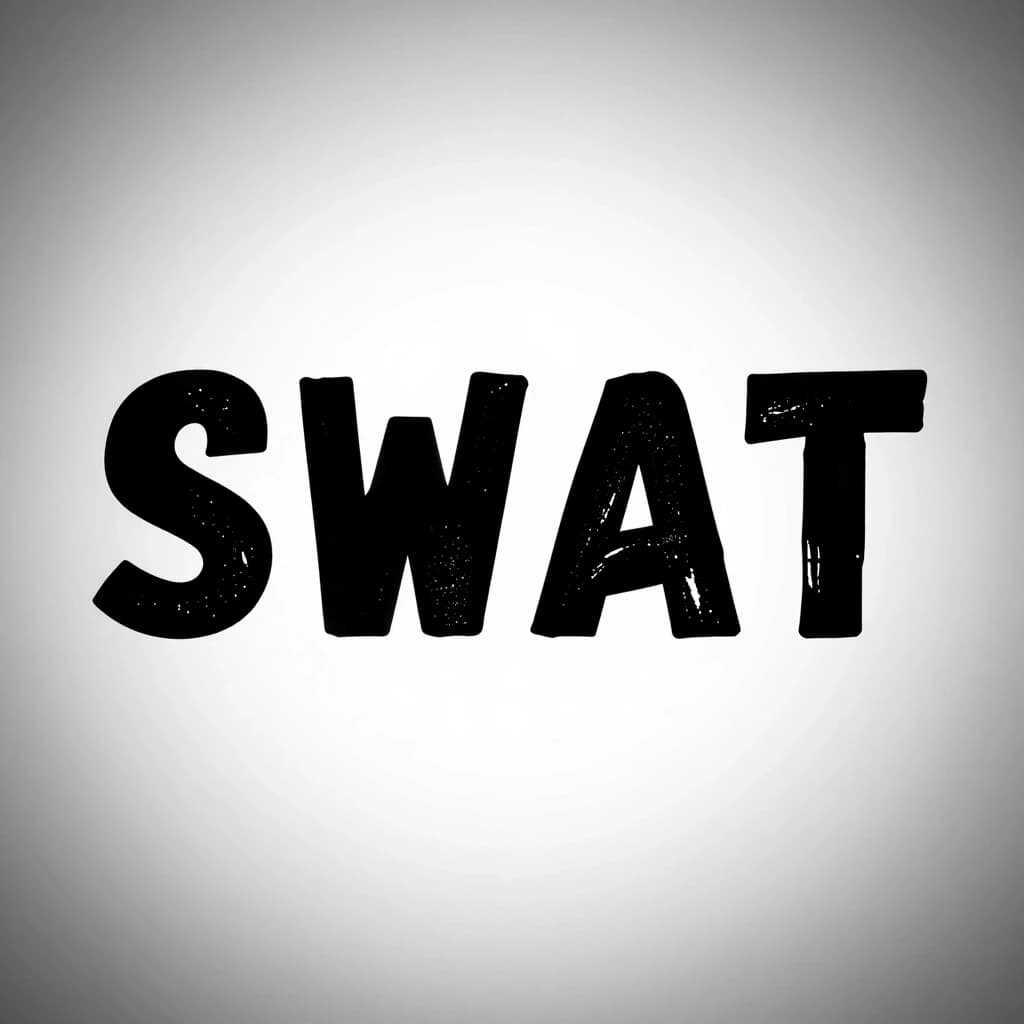 сделай картинку с надписью SWAT в стиле