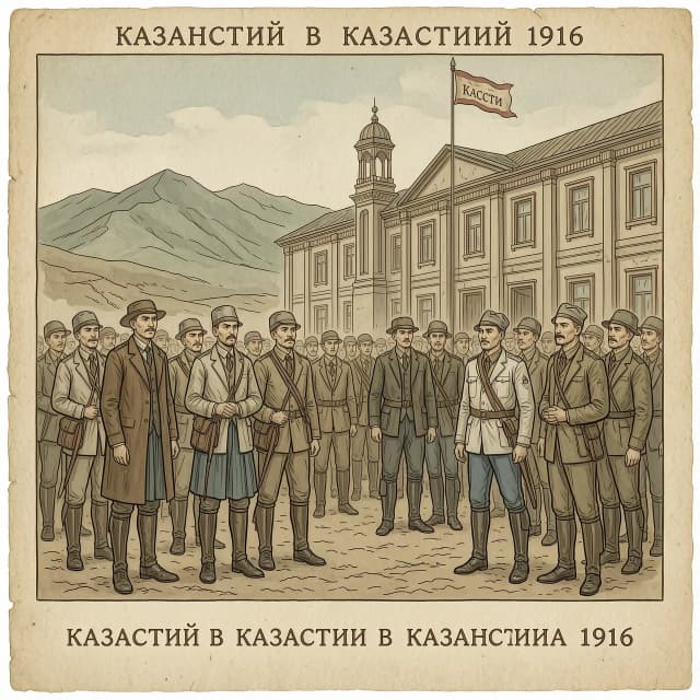 Создать картину событий в Казахстане в 1916 году