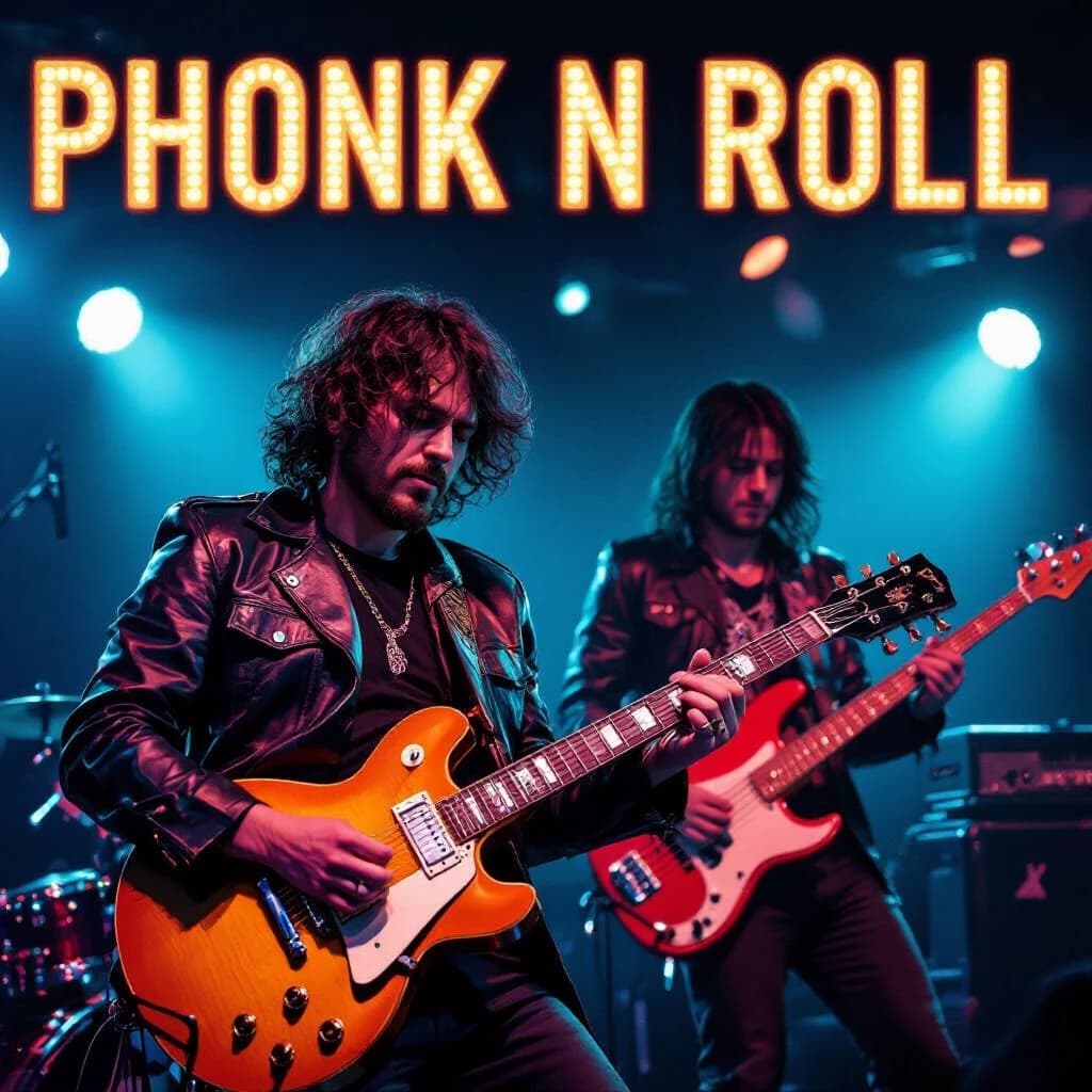 создай просто буквы Phonk 'n' Roll без фона