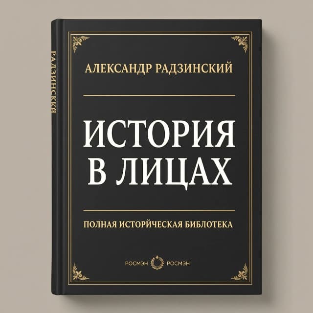 нейтральный фон. книги радзинского.  Без других надписей Заголовок четко ИСТОРИЯ В ЛИЦАХ