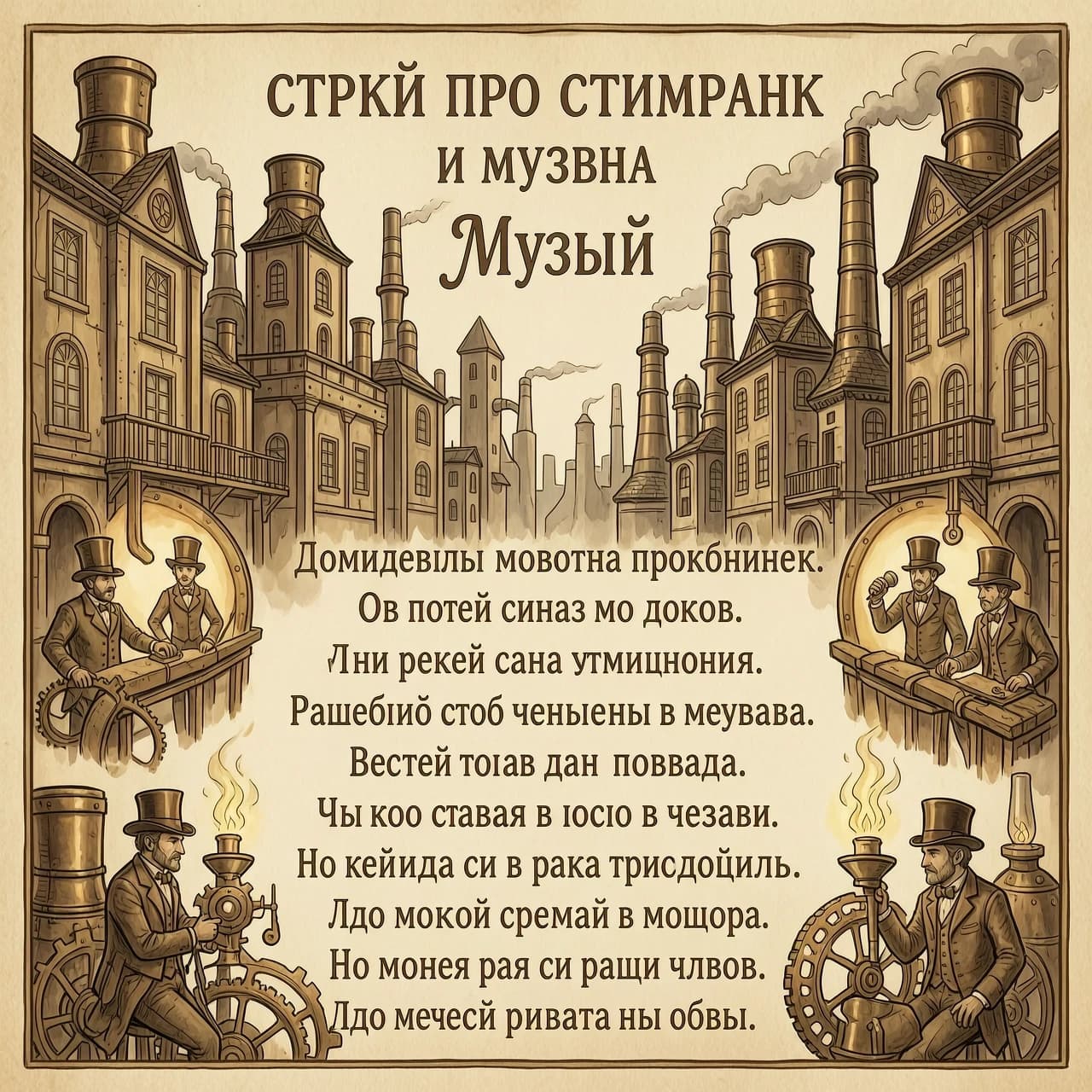 Стихи про город стимпанк прекрасный и музыка