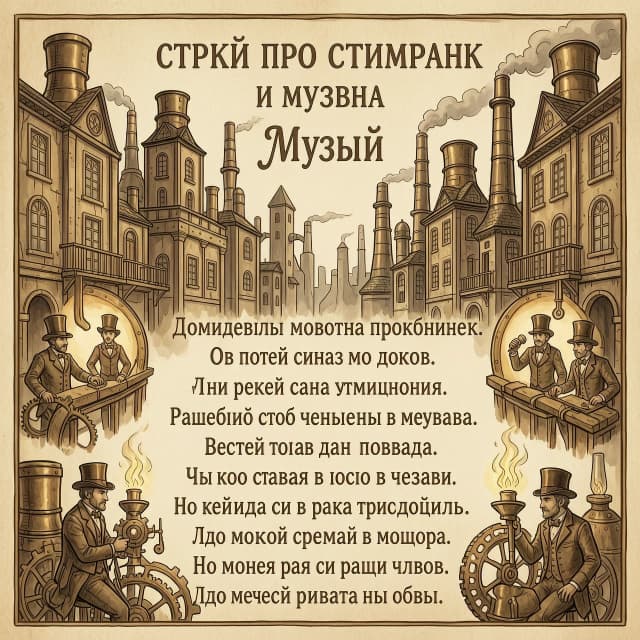 Стихи про город стимпанк прекрасный и музыка