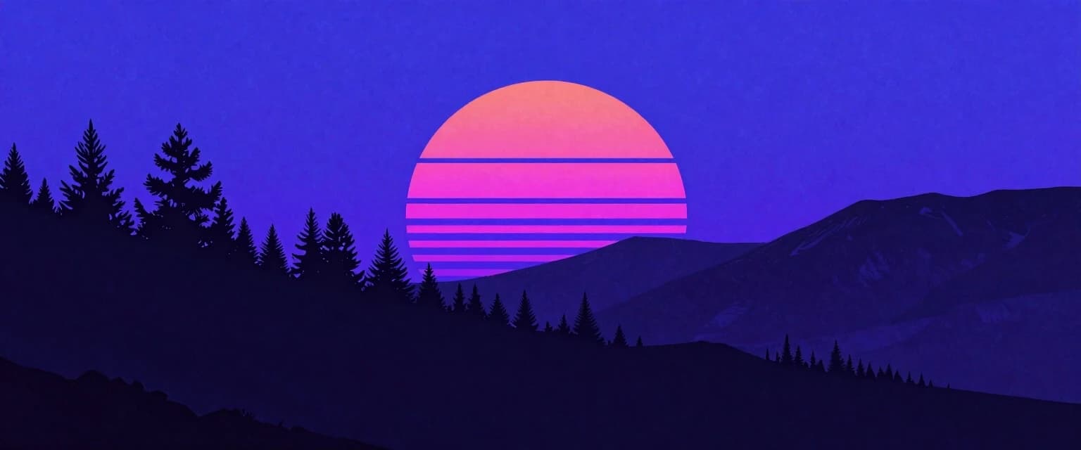 пейзаж природы арт life is strange хлоя прайс ретро рейв стиль неон цвет индиго