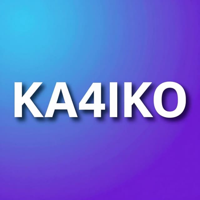 Надпись KA4IKO синий фиолетовый фон