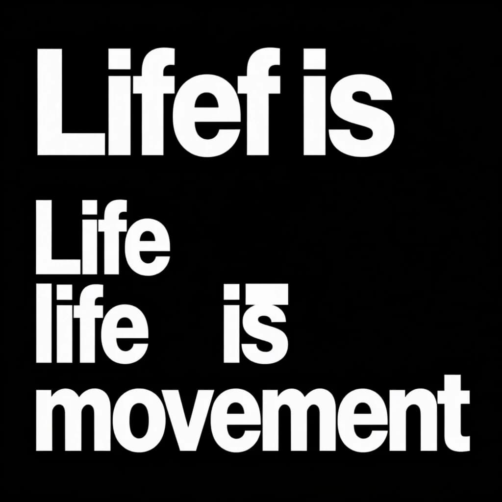Обложка к треку в стиле drum n bass. трек называется "Life is movement". Обложка должна олицетворять фразу: вся жизнь это движение