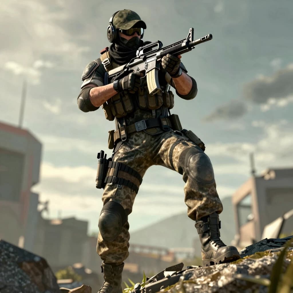 снайпер Молчунья из Metal Gear Solid V  , залезла  ко мне на плечи ,