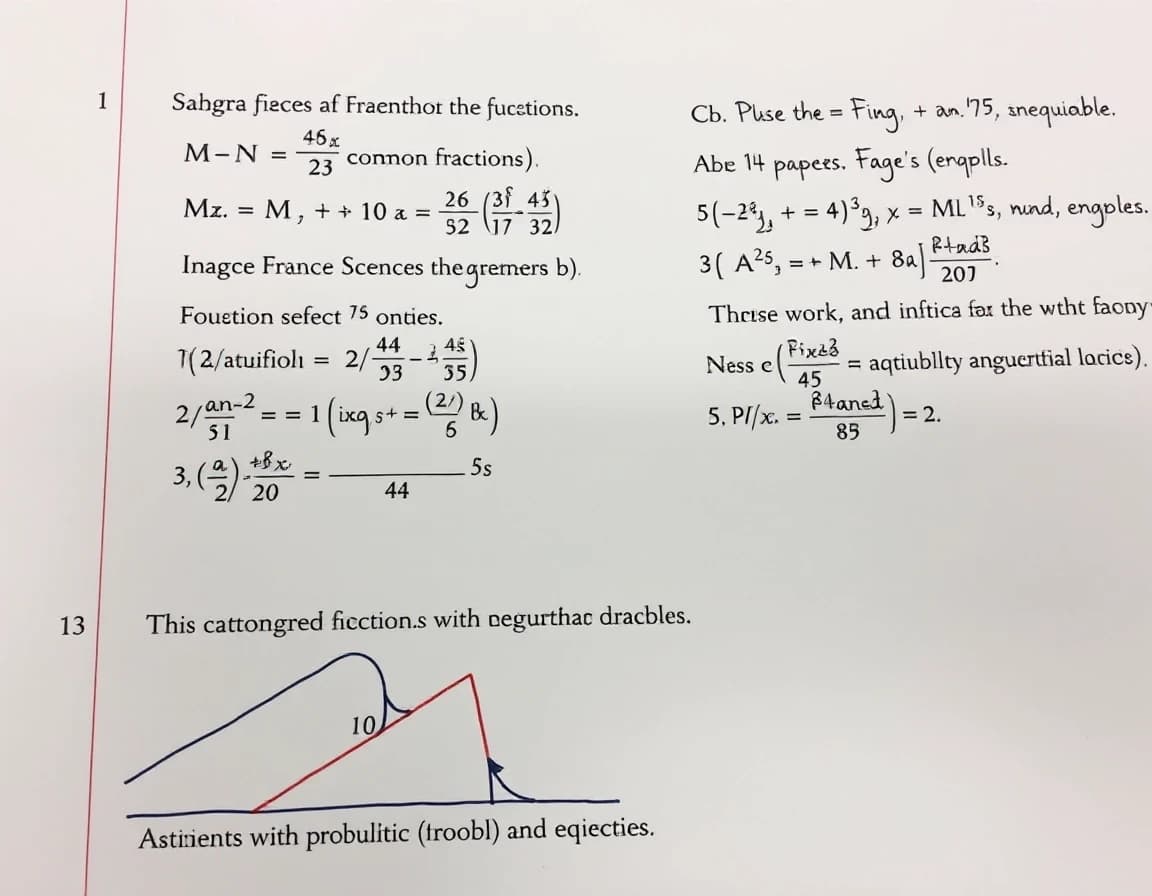 1. Numbers and Calculations
   1.1 Operations with common fractions
   1.2 Operations with decimal fractions
   1.3 Powers with natural exponents
   1.4 Square roots
   1.5 Divisibility rules, GCD and LCM
   1.6 Proportions and percentages
   1.7 Powers with integer exponents, scientific notation

2. Algebraic Expressions
   2.1 Formulas for shortened multiplication
   2.2 Transformation of integer and fractional-rational expressions
   2.3 Polynomials and operations with them
   2.4 Factorization

3. Equations and Inequalities
   3.1 Linear equations
   3.2 Quadratic equations (discriminant, Vieta's theorem)
   3.3 Fractional-rational equations
   3.4 Systems of two linear equations
   3.5 Linear inequalities and systems of inequalities
   3.6 Quadratic inequalities (parabola method)

4. Functions and Graphs
   4.1 Concept of a function, domain
   4.2 Linear function (y = kx + b)
   4.3 Quadratic function (parabola)
   4.4 Inverse proportionality (y = k/x)
   4.5 Reading graphs of real dependencies
   4.6 Constructing graphs with absolute value (advanced level)

5. Word Problems
   5.1 Motion problems
   5.2 Work and productivity problems
   5.3 Mixture, alloy, percentage problems
   5.4 Part and ratio problems
   5.5 Progression problems (arithmetic and geometric)

6. Geometry: Basic Concepts
   6.1 Angles: vertical, adjacent, with parallel lines
   6.2 Triangle: types, sum of angles, inequality
   6.3 Isosceles and equilateral triangles
   6.4 Criteria for congruence and similarity of triangles
   6.5 Right-angled triangle, Pythagorean theorem
   6.6 Sine, cosine, tangent of an acute angle

7. Geometry: Areas and Circles
   7.1 Areas: triangle, parallelogram, trapezoid
   7.2 Area of a circle and circumference
   7.3 Inscribed and circumscribed circles
   7.4 Tangent and secant
   7.5 Central and inscribed angles

8. Statistics and Probability Theory
   8.1 Arithmetic mean, median, range
   8.2 Classical definition of probability
   8.3 Problems with coin tosses and dice

9. Applied Mathematics (Problems 1–5 OGE)
   9.1 Terrain map, scale, distances
   9.2 Tariffs, discounts, choosing the cheapest option
   9.3 Greenhouses, tires, stoves: calculation using formulas
   9.4 Geometry on graph paper
   9.5 Analysis of tables and diagrams