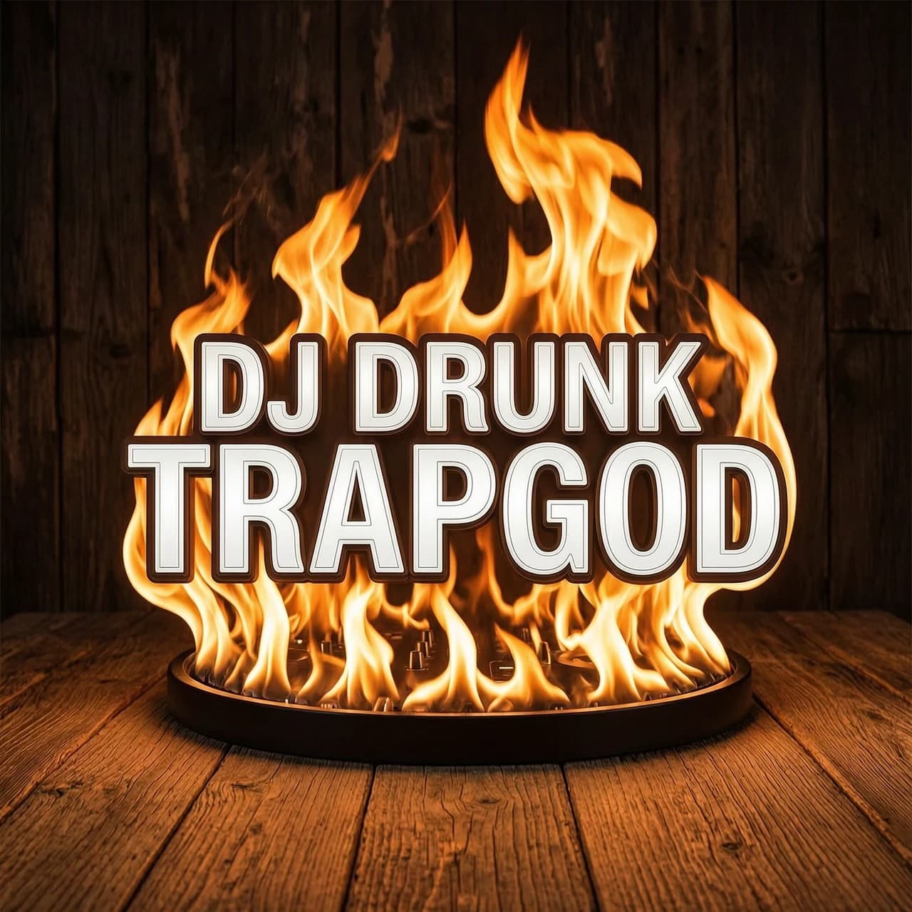 Стиль - фотореализм 

DJ Drunk - It's A TRAPGOD 

ФОН - огонь необычной формы 

Не используй людей и микшерный пультр на фото.
Использвуй только огонь