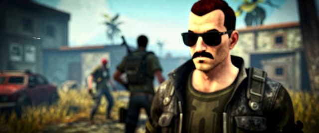 мужчина с усами и солнцезащитных очках в игре SCUM