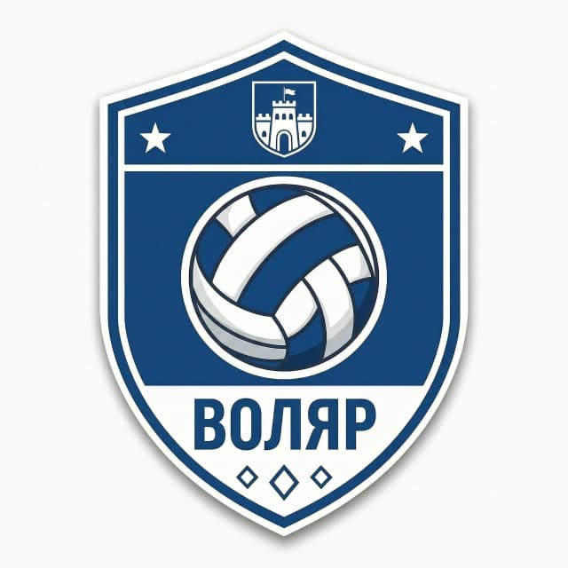 создай эмблему для сортивнойшколы с гербом города Елабуга, с волейбольным мячом волар "олимп"  бело-синий мяч убери ь из слова волейбольный в виде щита без фона
