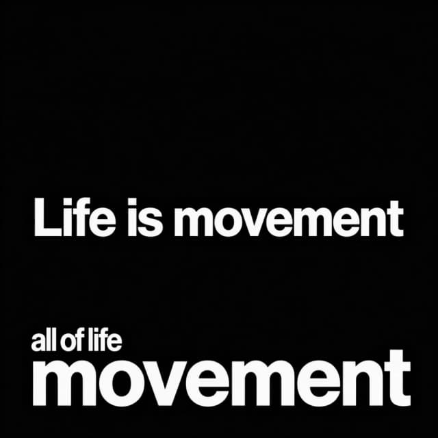 Обложка к треку в стиле drum n bass. трек называется "Life is movement". Обложка должна олицетворять фразу: вся жизнь это движение