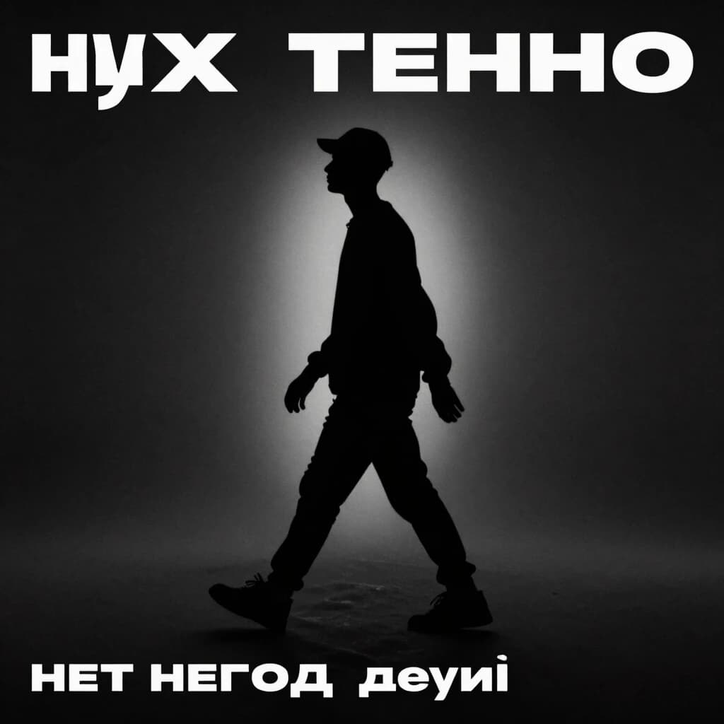 Обложка трека в стиле пох техно. иду в перед нет преград