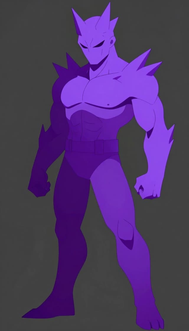 purple anthro mlp Spike as Doom Slayer, no mask, no helmet
