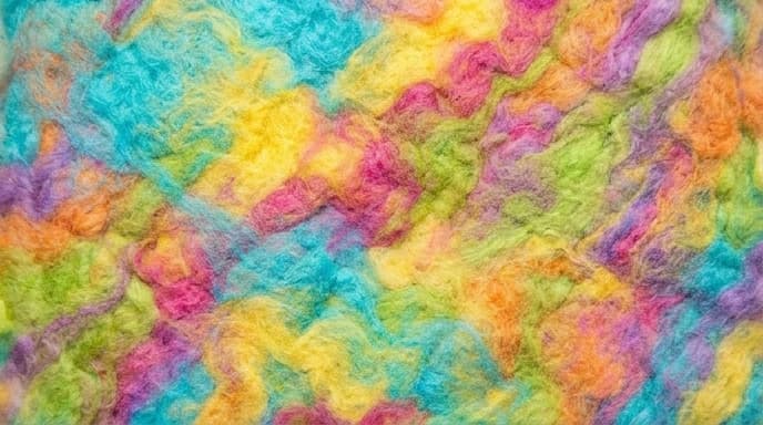создать яркий фон для презентации как будто полотно из разноцветной шерсти для валяния