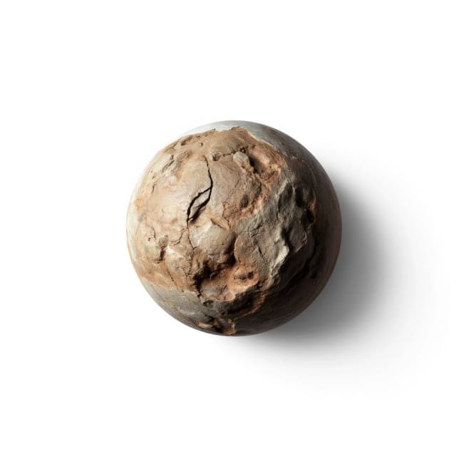 Award-winning professional photo on a perfect white background. A masterpiece, stunningly beautiful. A rocky planet resembling Earth, yet not Earth.
