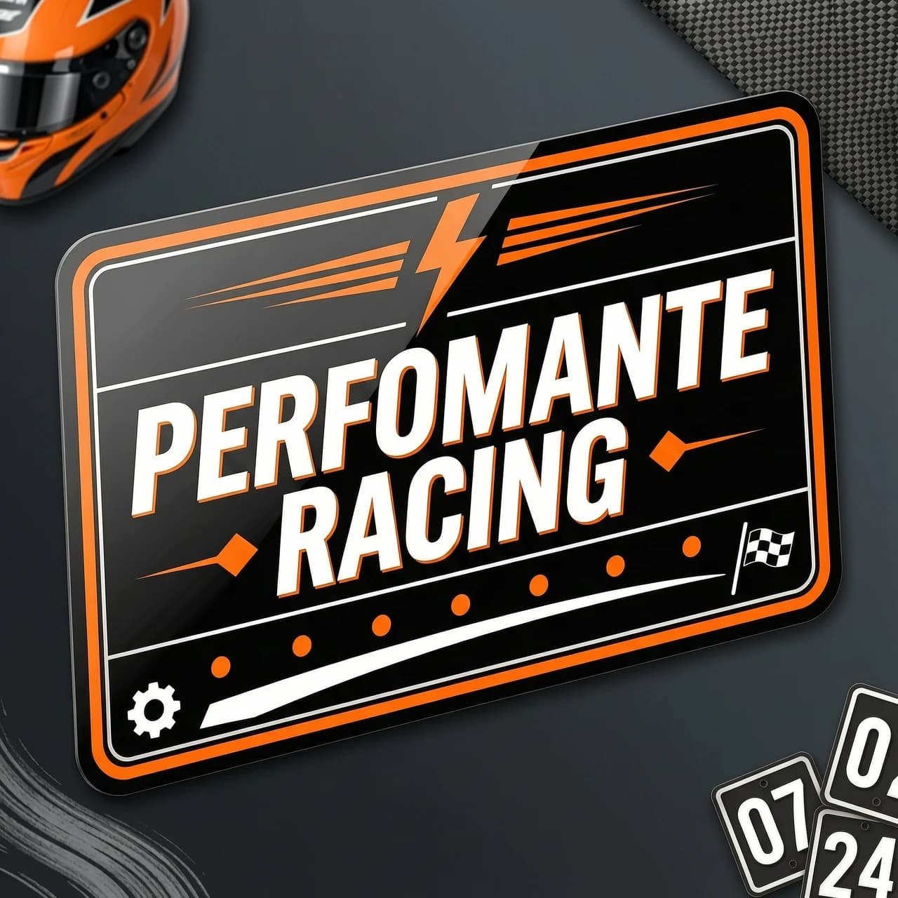 Создай наклейку на машину Perfomante Racing без лишнего с красивым шрифтом