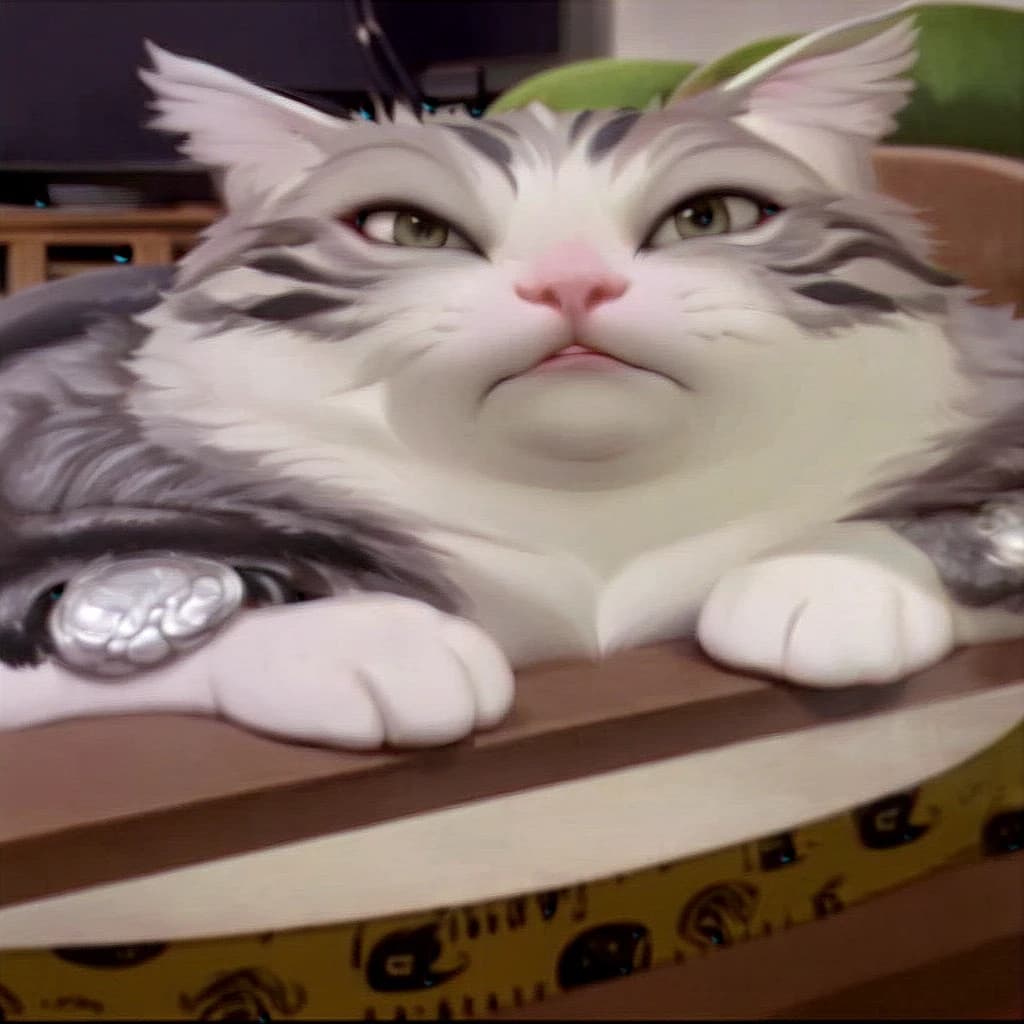 Hyper-realistic anthropomorphic cat with an extremely muscular, Herculean physique, embodying the ultimate GigaChad aesthetic. The cat features a chiseled, masculine jawline, intense piercing eyes, and a dominant, confident expression. He possesses an exaggeratedly large, well-defined anatomy and massive, vascular muscles with extreme definition. Cinematic lighting with dramatic rim light to accentuate muscle contours and shadows, high-contrast chiaroscuro style. Composition is a low-angle heroic shot to enhance his imposing presence. Background is a dark, moody, minimalist gym or an epic classical marble setting. Digital art masterpiece, 8k resolution, highly detailed fur texture, volumetric lighting, trending on ArtStation, hyper-detailed anatomical accuracy.