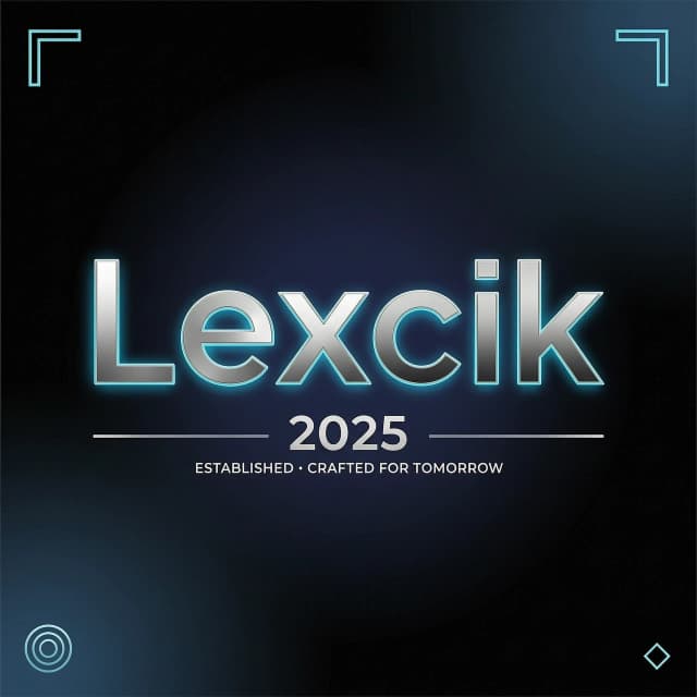 сделай красивое оформление надписи "Lexcik" и напиши вместо 2024 года 2025