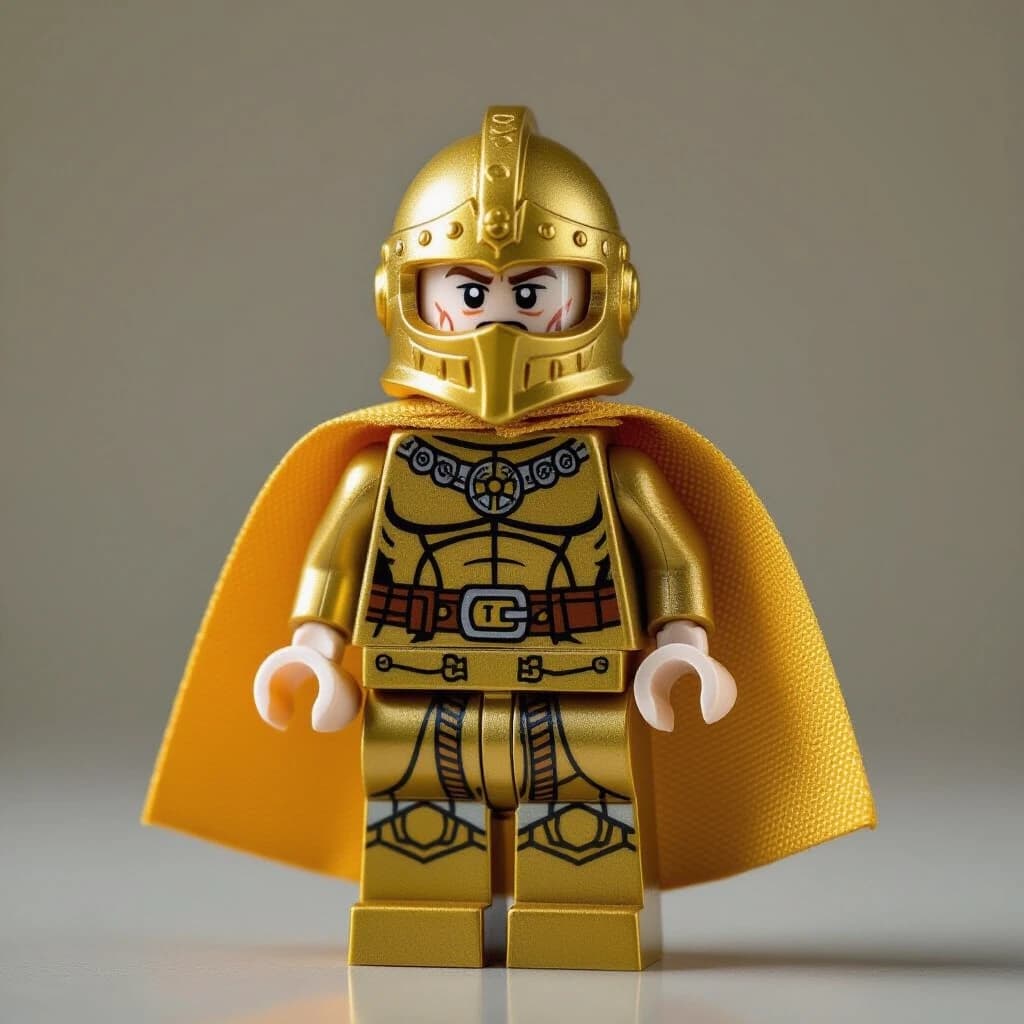 Koshchei the Immortal in a golden cloak and a golden helmet on his head
Highly detailed original collectible figure in the style of a modular construction set,
painted miniatures
{{art_style}}
Softbox diffused
gouache flat color
halftone comic
{{photo_genre}}
shallow depth of field
{{post_processing}}
pastel palette
subtle film grain
soft glow edges
{{special_techniques}}
macro close-up on details
centered symmetry
{{art_movement}}
Steampunk mechanical details
{{professional_style}}
NFT collectible art style
--no "lego, lego logo, minifigure, copyright, trademark, brand name"
[ORIGINAL DESIGN NOTE: This is a transformative, original character inspired by generic building toy aesthetics, 
not a copy of any protected design. All features are uniquely combined to create a new artistic work.]
Aspect ratio: {{ratio}} 1:1 for social media,
Resolution: high detail, sharp focus on the figure, slightly blurred background
Output: professional product visualization quality, 
Izobrazheniye narisovat' v polnyy rost
Ещё
37
Draw the image in full growth