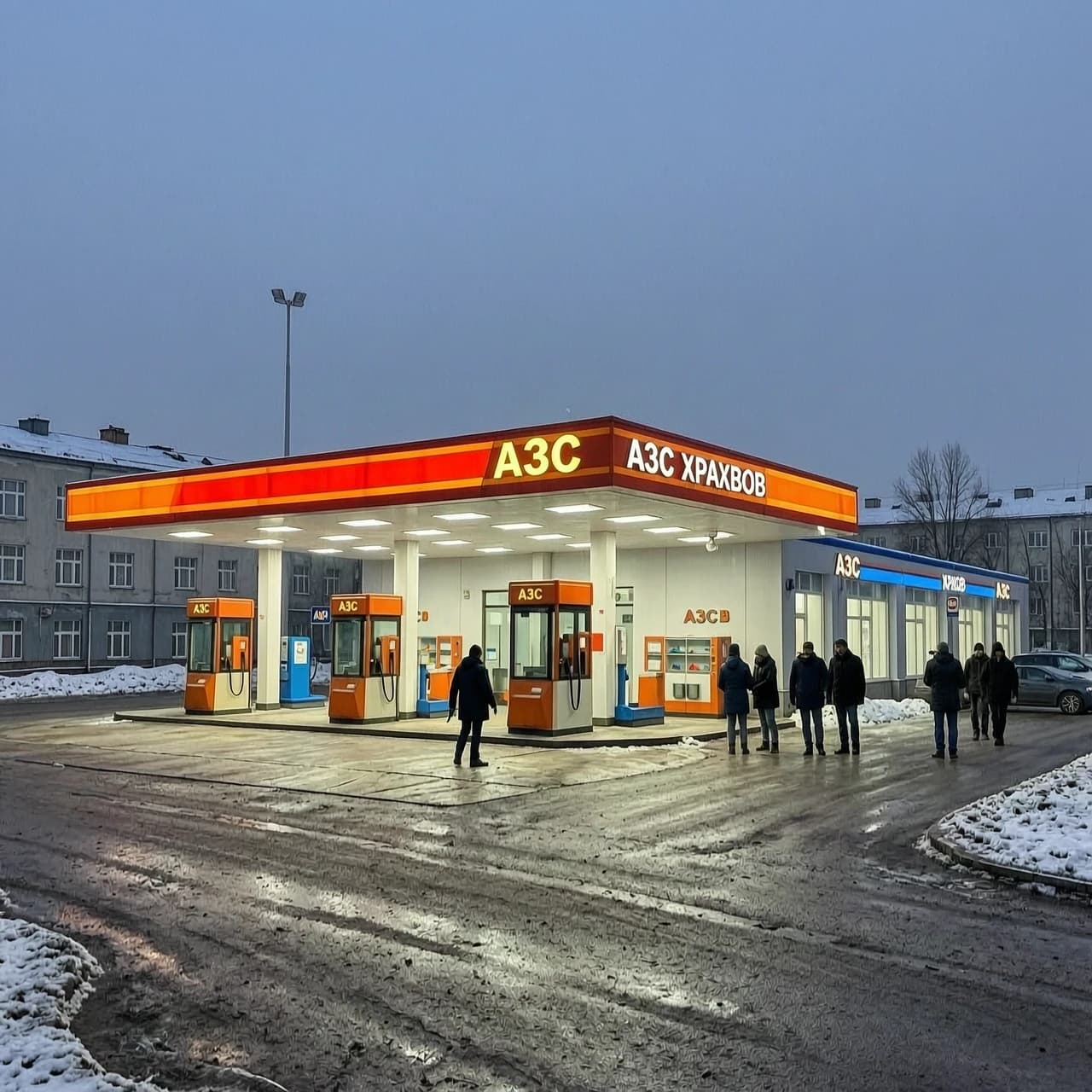 горят АЗС в Харькове