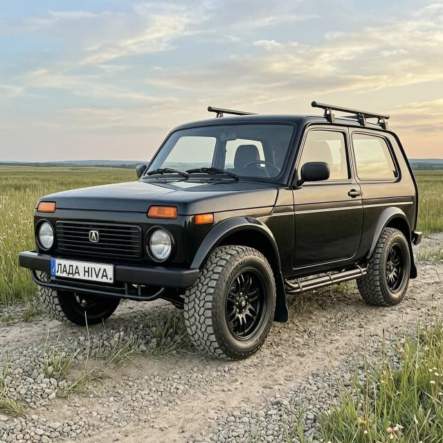 создай машину лада нива travel в black комплектации и крутым обвесом