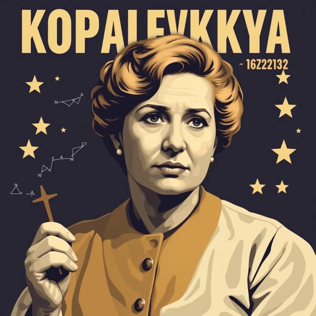 Нарисуй Софью Ковалевскую — первую в мире женщину-математика в стиле советских плакатов