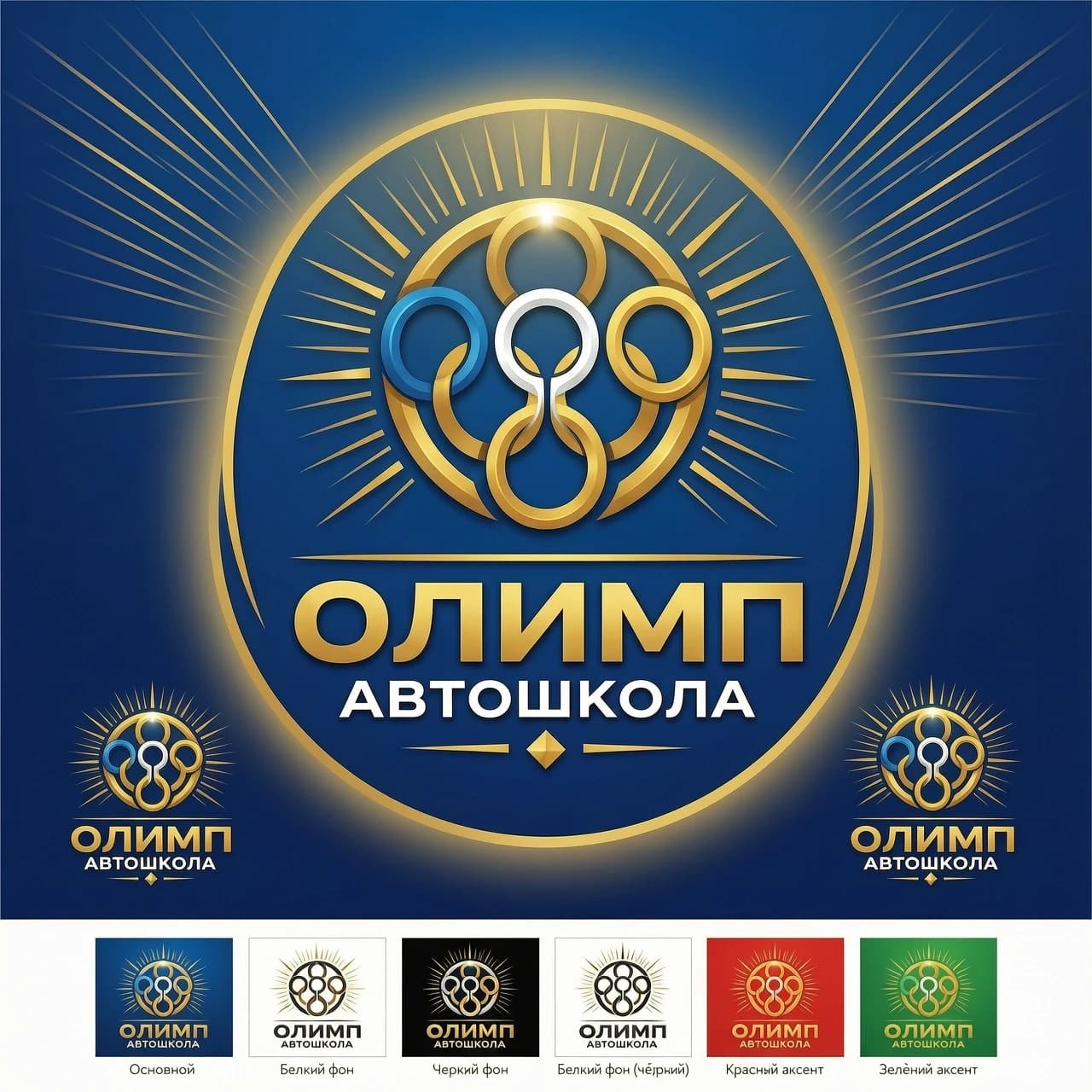 Создать узнаваемый  логотип автошкола Олимп