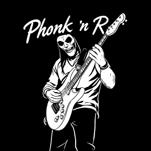 создай просто буквы Phonk 'n' Roll без фона