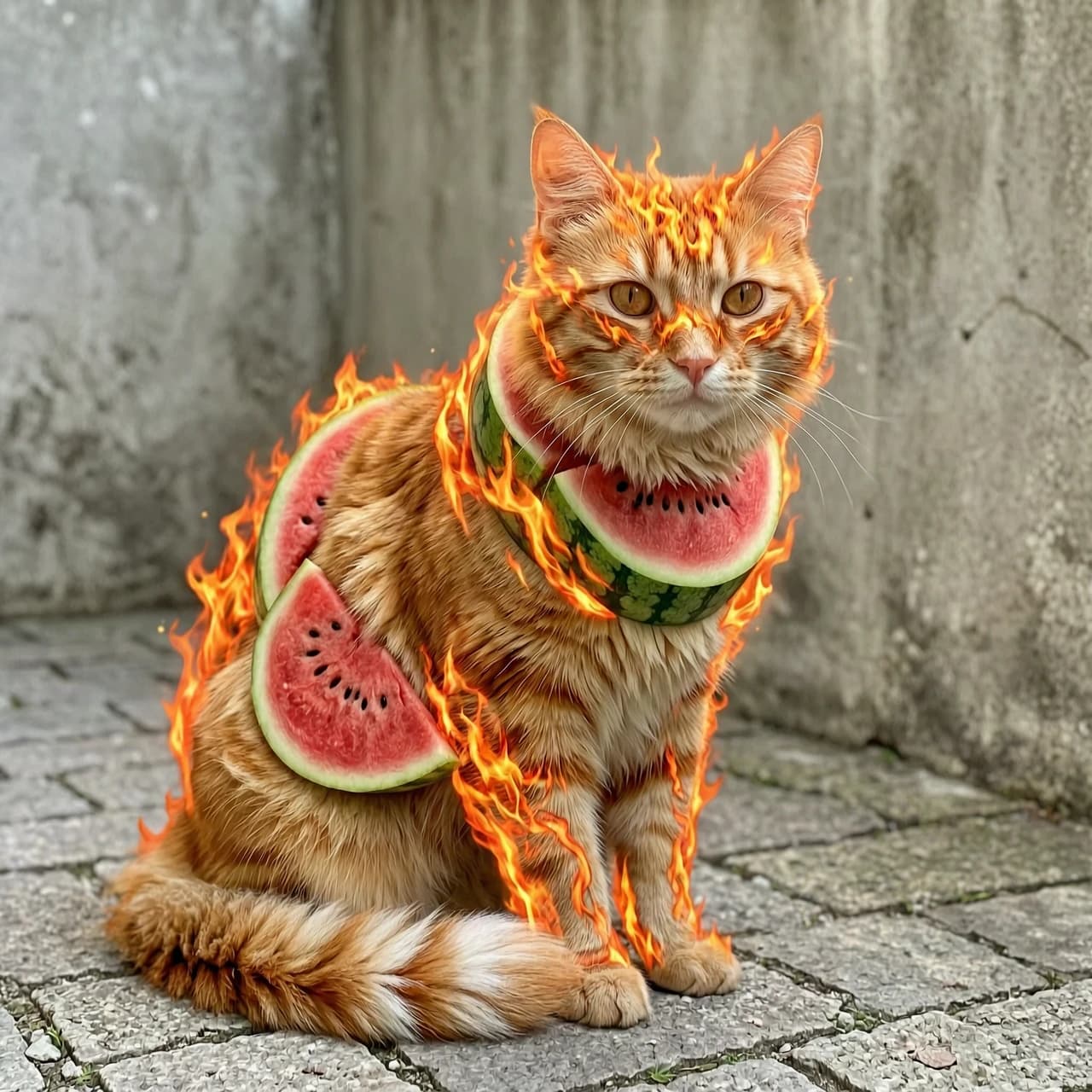 hybrid of fire cat and watermelon