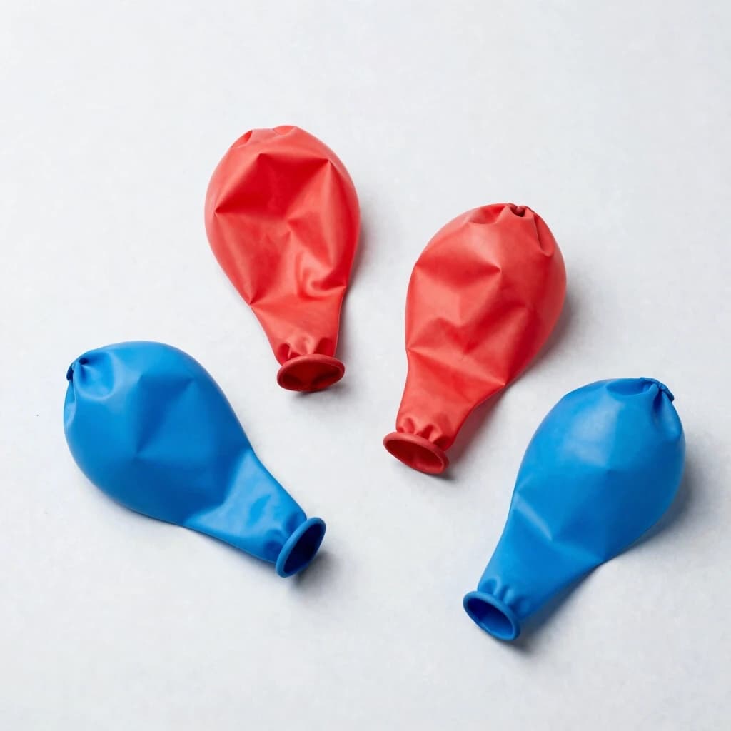 balloons that are not inflated lie beautifully on a light background
