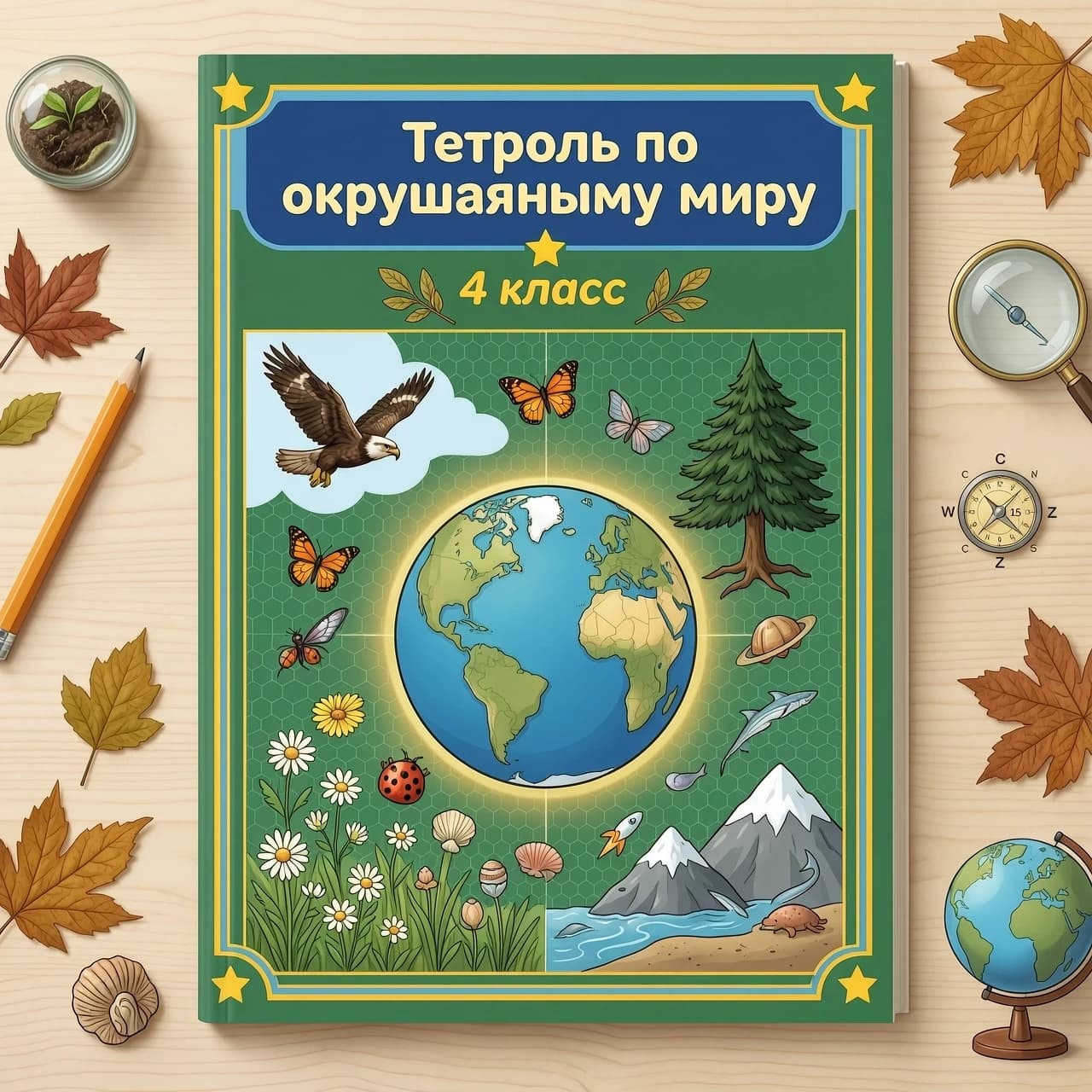 Обложку 
Тетрадь по окружающему миру