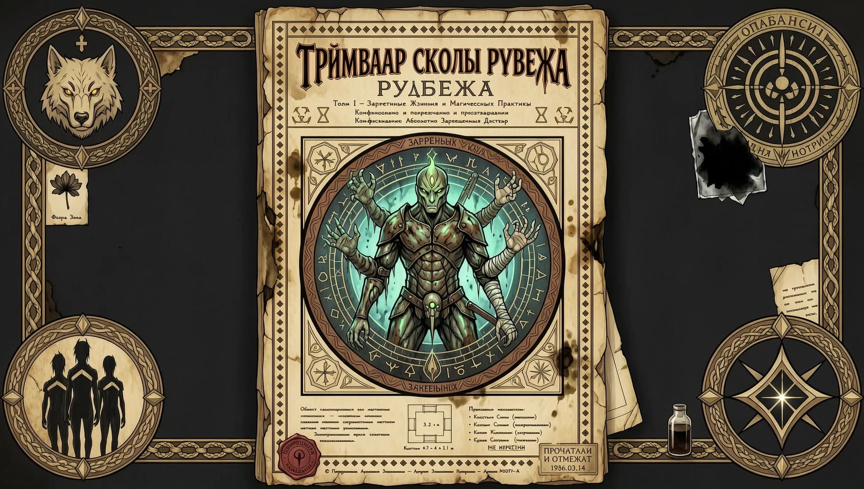 Гримуар Школы Рубежа (Игры ведьмак, сталкер. Аниме атака титанов, джоджо. Манга фентези)