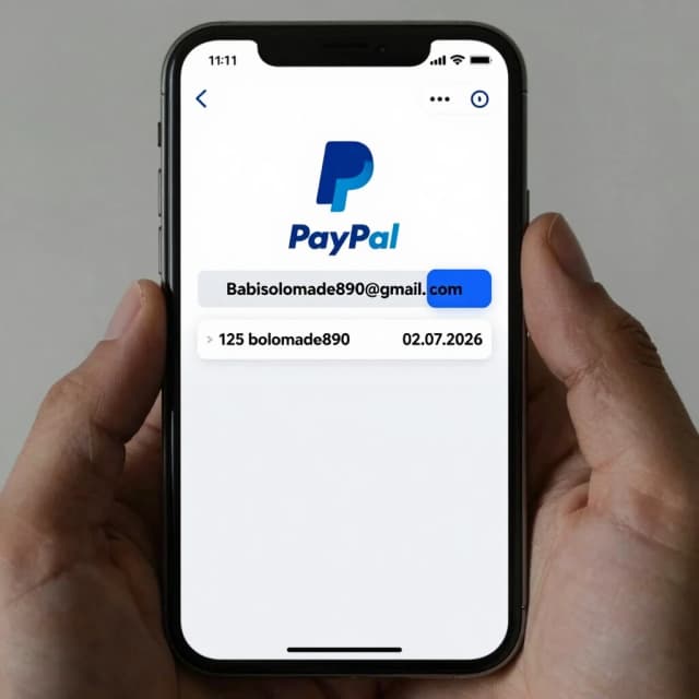 PayPal payment completed like a phone screenshot for 125 to babysolomade890@gmail.com date 02.07.2026