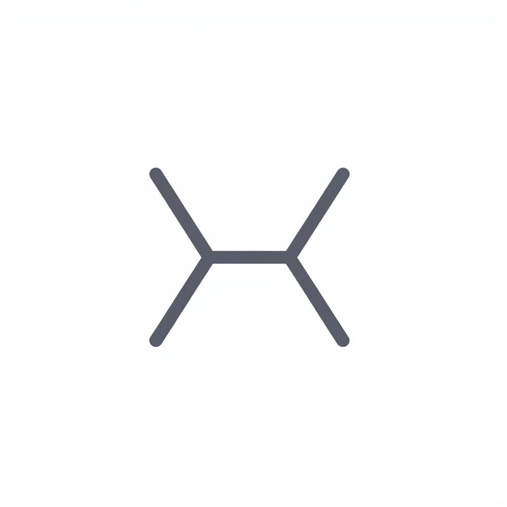 minimalist logo, single thin dark grey line on white background, the line has 2-3 sharp angular breaks and continues after them, clean vector style, high contrast, no text, flat design, 1:1 aspect ratio