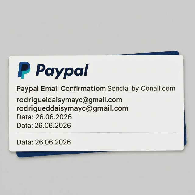 Paypal email confirmation по адресу rodriguezdaisymayc@gmail.com на сумму 50$ дата 26.06.2026